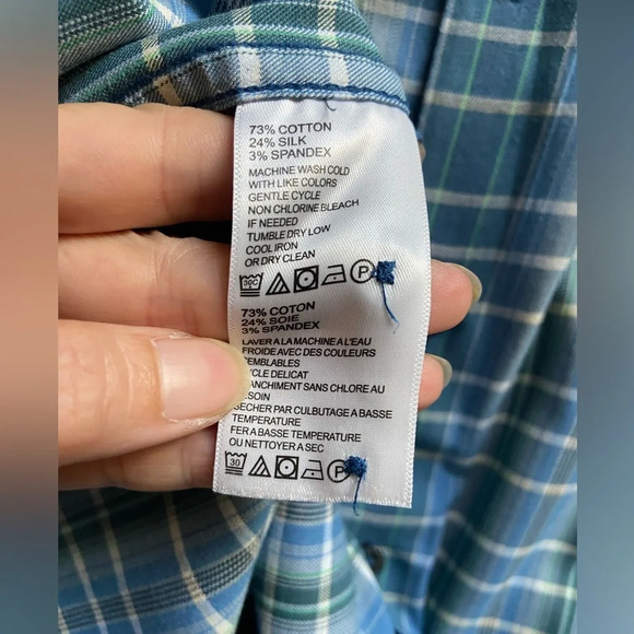 Tommy Bahama silk  cotton collar button up long sleeved shirt Sz XXL - Picture 7 of 9